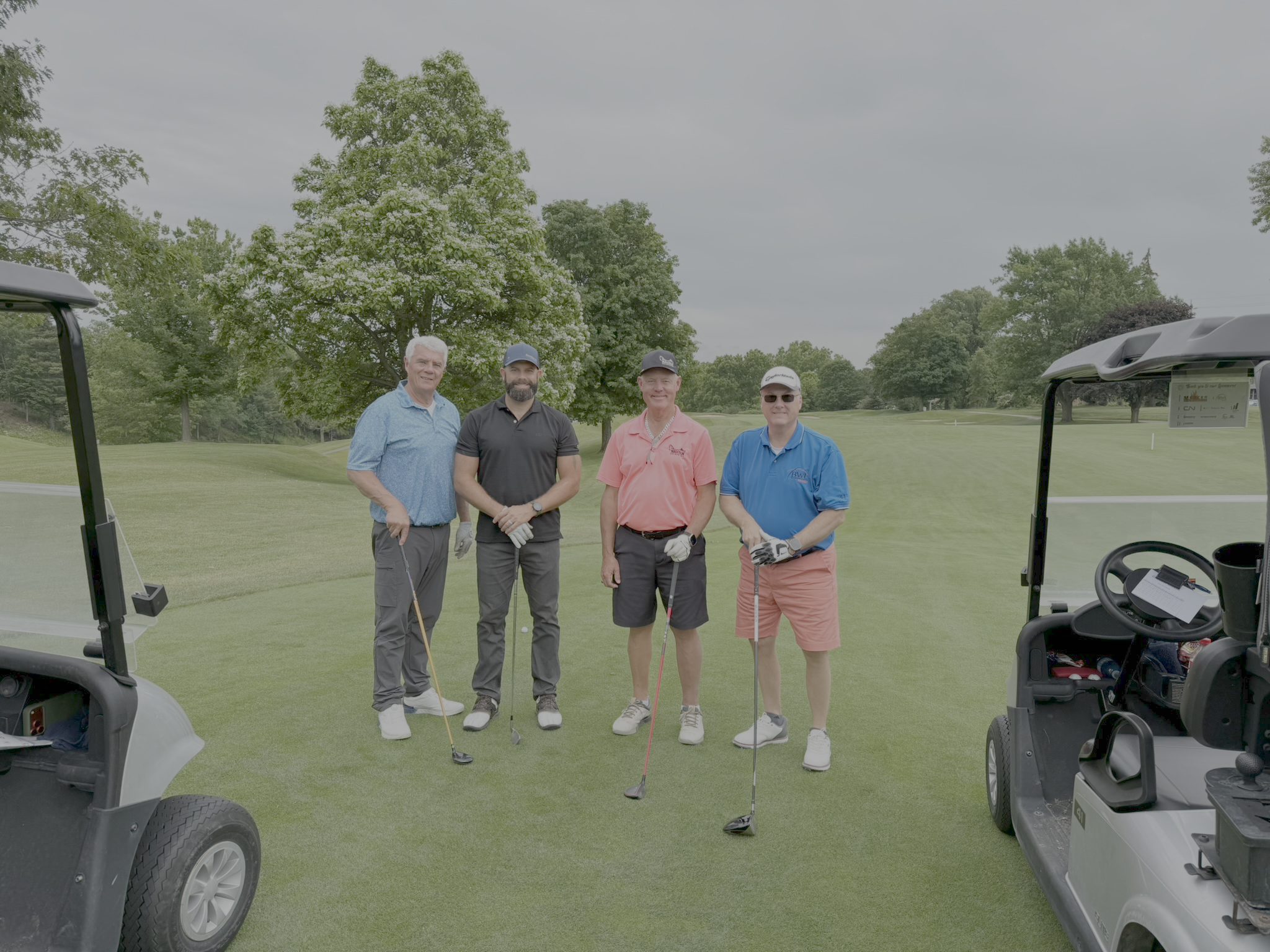 Dean Wood golfing with fellow business leaders at the Halton Hills Chamber Golf Classic